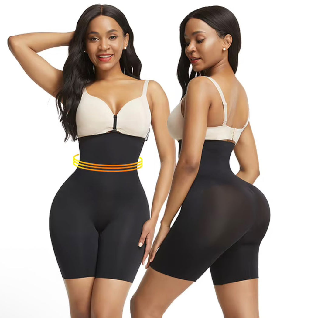 High-Waisted Shapewear Shorts – Tummy Control, & Waist Sculpting Shaper