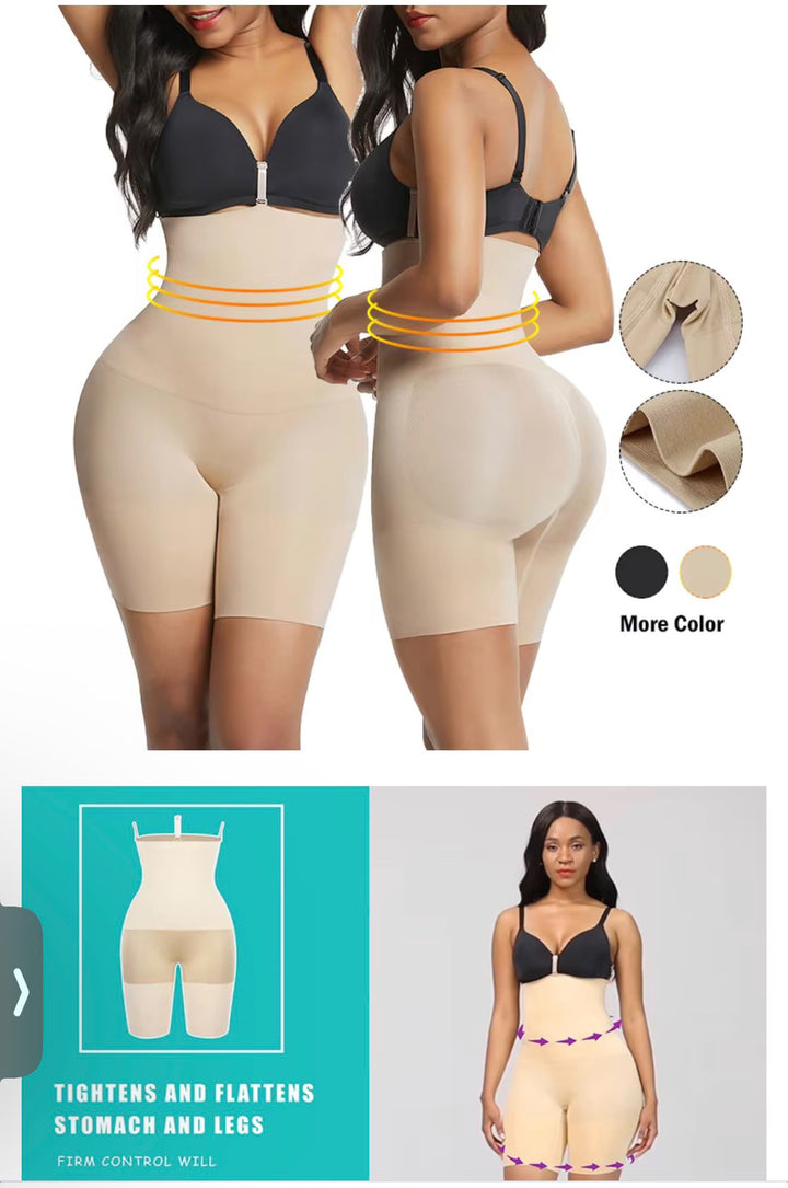 High-Waisted Shapewear Shorts – Tummy Control, & Waist Sculpting Shaper