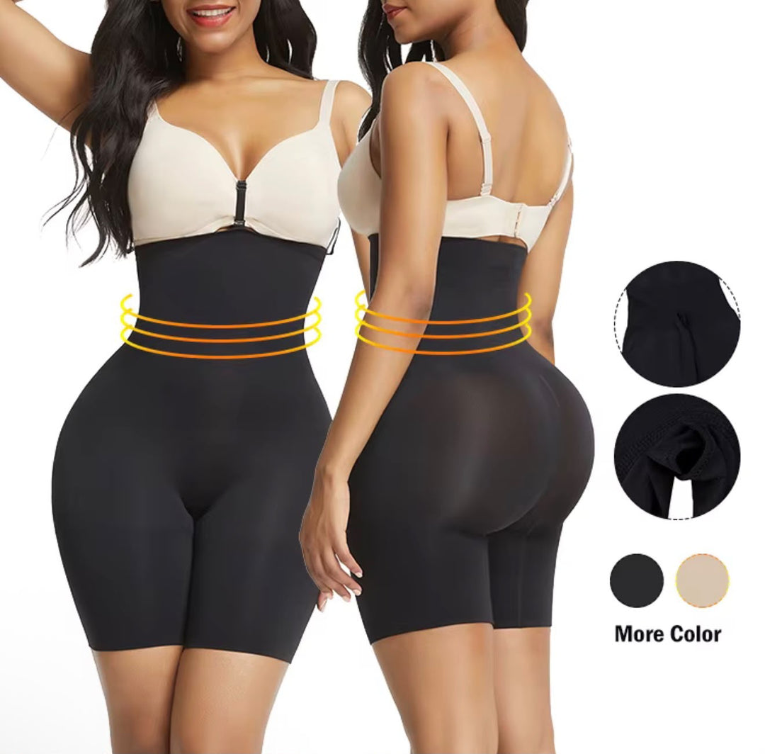 High-Waisted Shapewear Shorts – Tummy Control, & Waist Sculpting Shaper